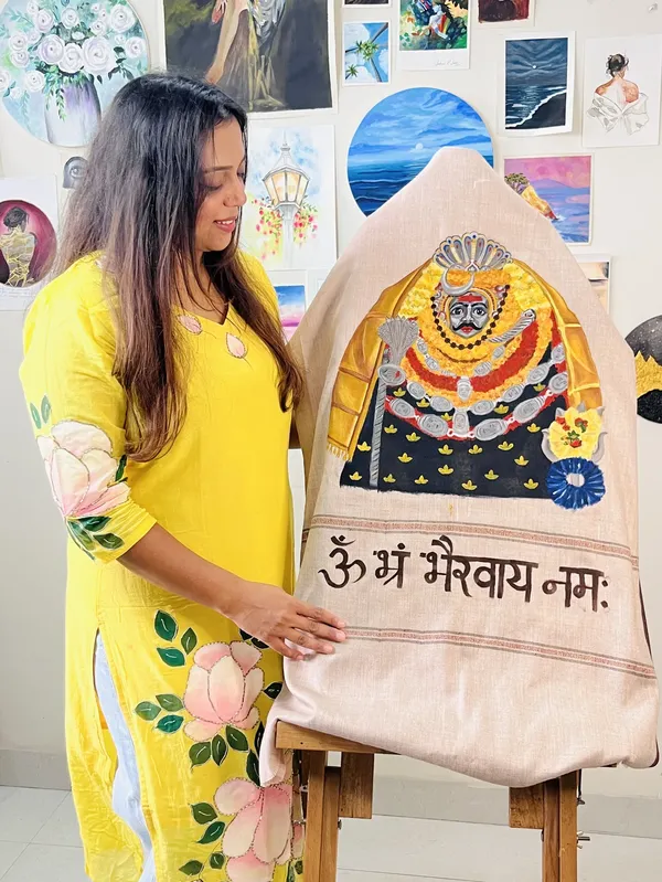 Painted Shawl — Bhairav