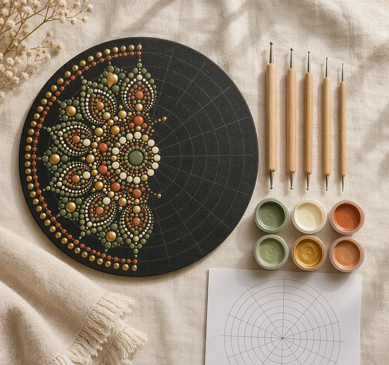 Mandala Dot Art — Round